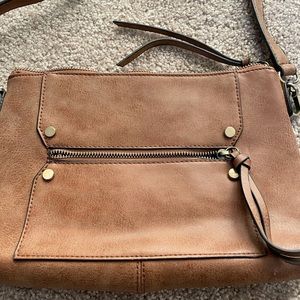 Antik Kraft Brown Faux Leather Crossbody